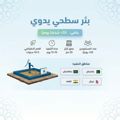 بئر سطحي بمضخة يدوية