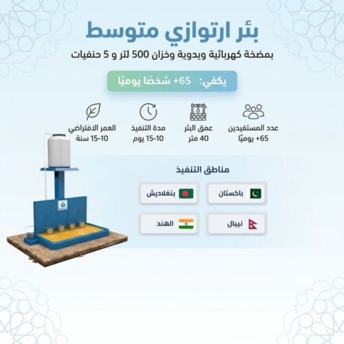 بئر ارتوازي متوسط كهربائي